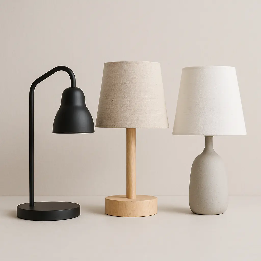 ejemplos de lámparas de noche para dormitorio minimalista