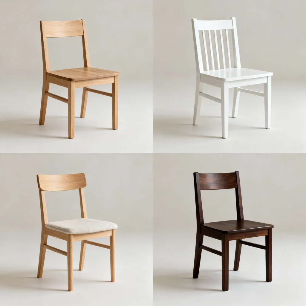 modelos de sillas minimalistas para comedor en tonos neutros